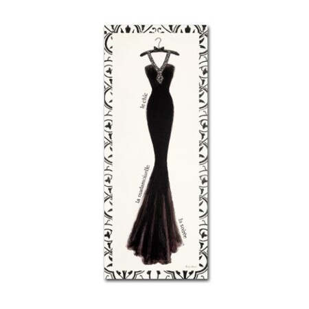 Emily Adams 'Couture Noir Original III With Border' Canvas Art,8x19